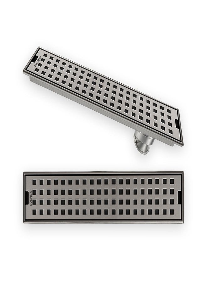 EVANEX EVANEX Floor Drainer for Bathroom | 18x4 Inch 304 Grade Stainless Steel Bathroom Floor Drain | Shower Water Drain Channel with Cockroach Trap | Water Shower Drain Channel Jali - Image 2
